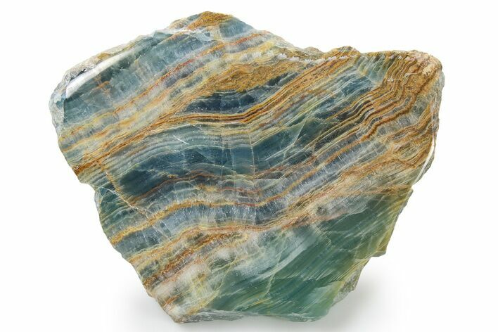 Polished Blue Calcite Slab - Argentina #264360